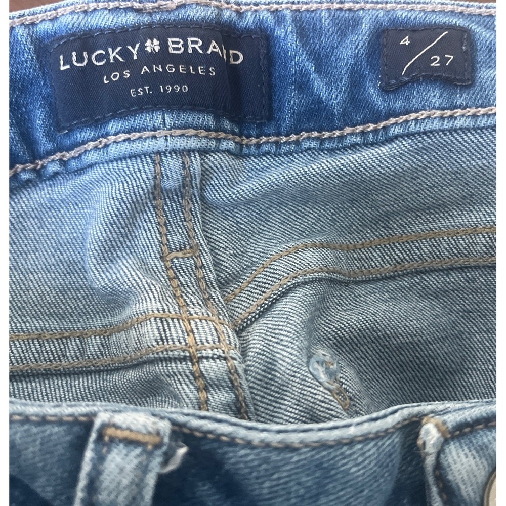 Lucky Brand Los Angeles Est 1990 Women Blue Jeans Size 4/27 Low Rise Crop Lolita - Picture 5 of 8